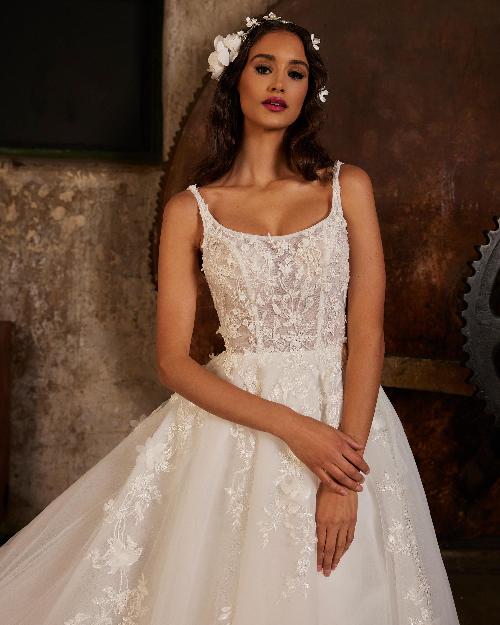 122239 classic a line wedding dress with pockets and 3d lace1